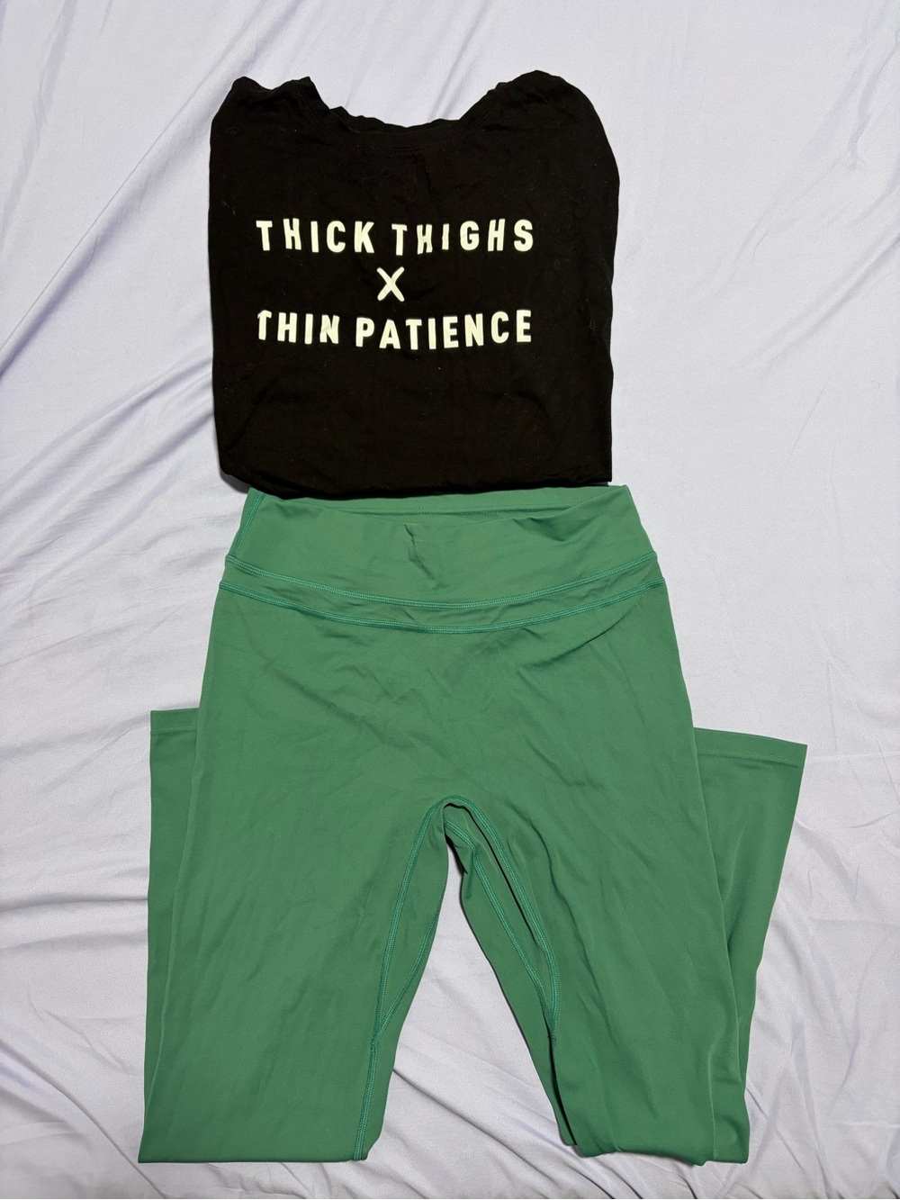 Workout Gym Bundle XL Scrunch Butt Leggings & Graphic Tee